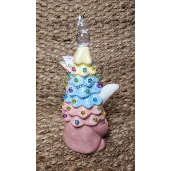 Lighted Easter Retro GNOME Tree Multicolor Tabletop Centerpiece Holiday Decor - Picture 2 of 6